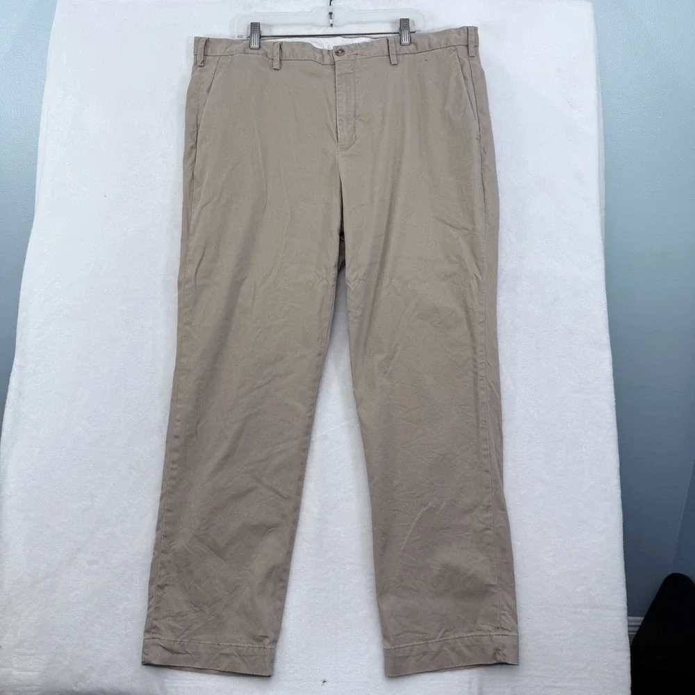 Polo Ralph Lauren Pants Mens 40x32 (38x28) Beige Stretch Straight Fit Casual